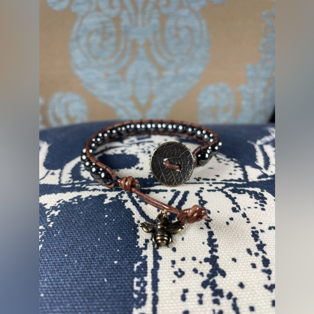 Stackable Hematite Bead Bracelet - image 1